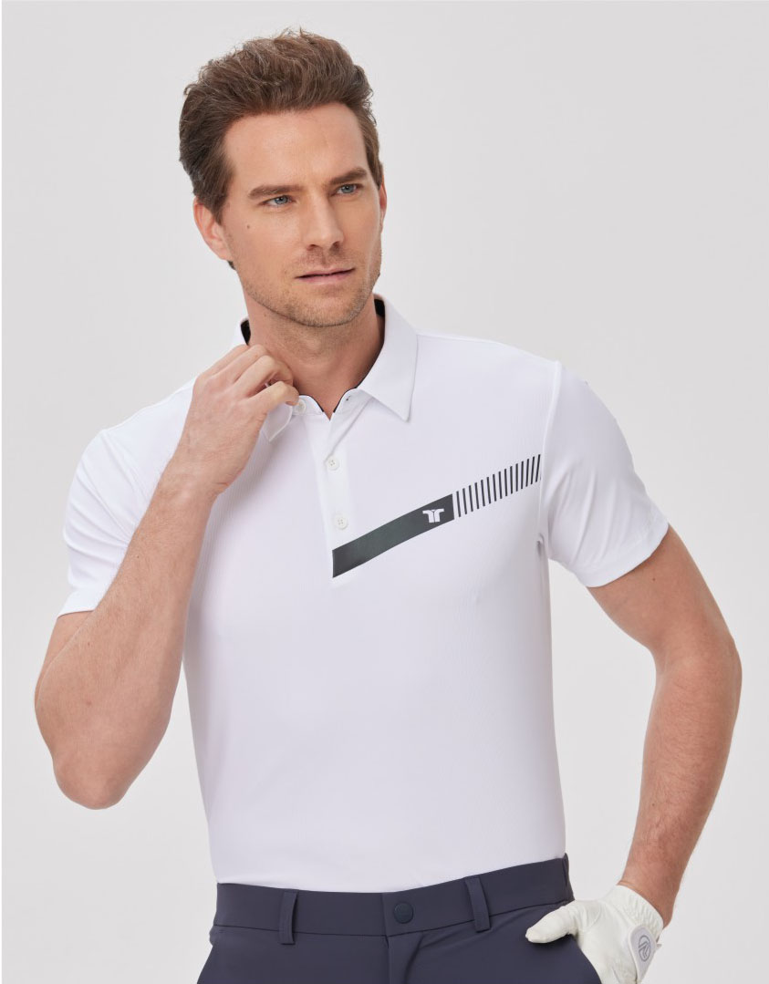 高爾夫男士白色T恤 高爾夫男士白色T恤