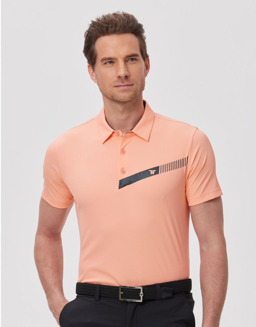 高爾夫男士淺橙T恤 高爾夫男士淺橙T恤